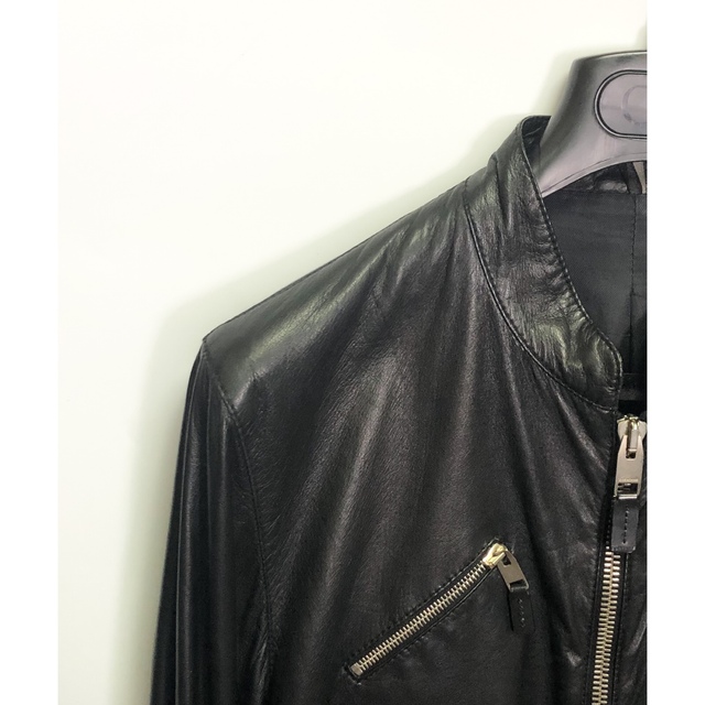 DIOR HOMME(ディオールオム)の07SS ディオールオムzip up　シングルレザーブルゾン 46 Dior メンズのジャケット/アウター(ブルゾン)の商品写真