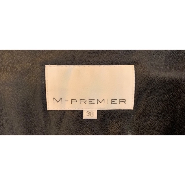 M-premier(エムプルミエ)の美品　ラムレザーノーカラージャケット　M-PREMIERエムプルミエ レディースのジャケット/アウター(ノーカラージャケット)の商品写真