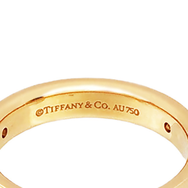 Tiffany & Co.(ティファニー)のティファニー フラットバンド 3Pダイヤ リング 幅4mm K18PG ピンクゴールド 約11号 レディースのアクセサリー(リング(指輪))の商品写真