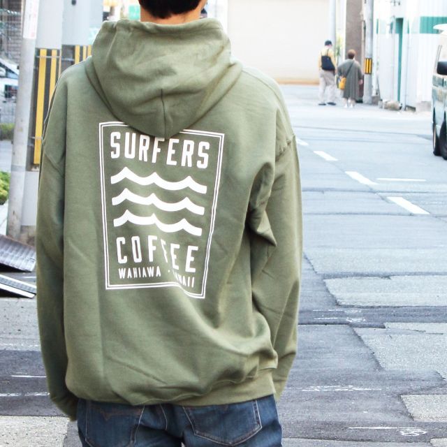 SURFERS COFFEE サーファーズコーヒー バックプリント パーカー