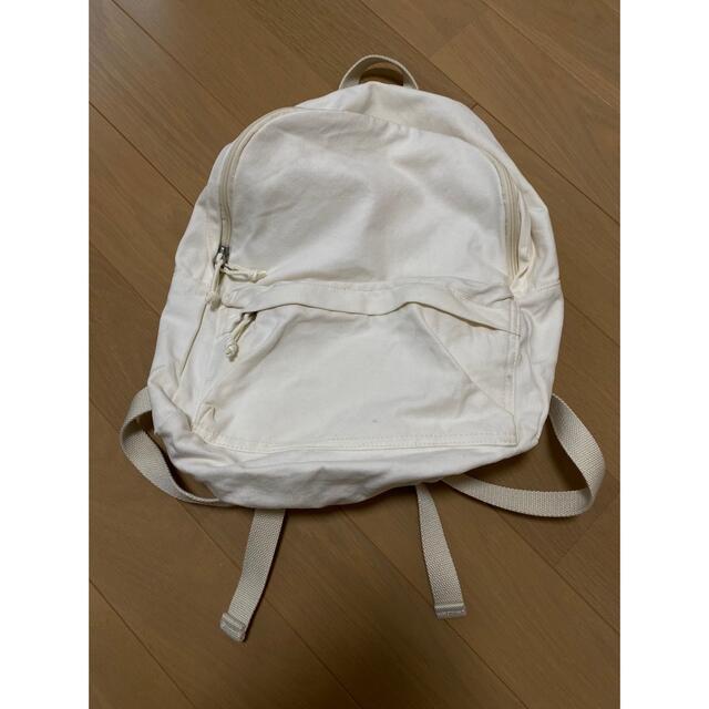 MUJI (無印良品)(ムジルシリョウヒン)の無印良品　リュック　白 レディースのバッグ(リュック/バックパック)の商品写真