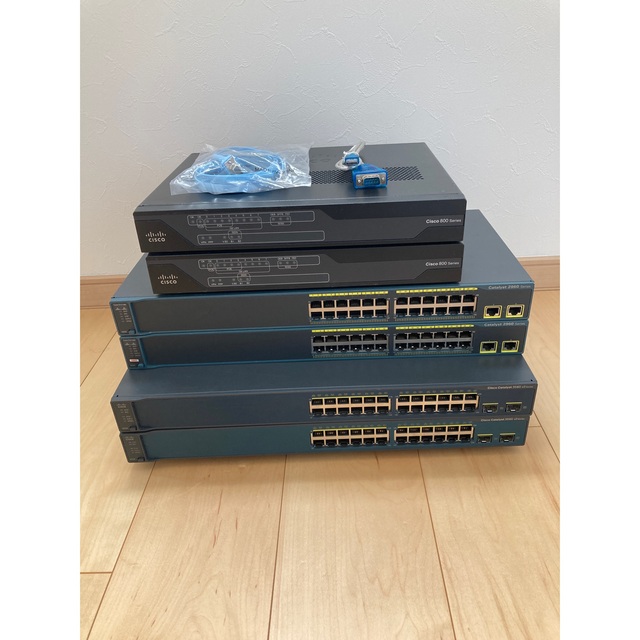 【CCNA、CCNP】6台Cisco891FJ、L3 3560 、L2 2960PC/タブレット