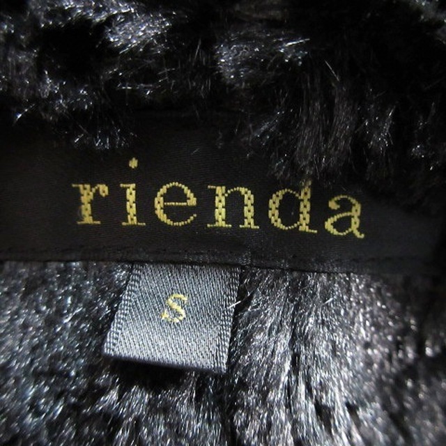 rienda(リエンダ)のリエンダ ジャケット ライダース 長袖 フェイクファー 厚手 無地 S 黒 レディースのジャケット/アウター(ライダースジャケット)の商品写真