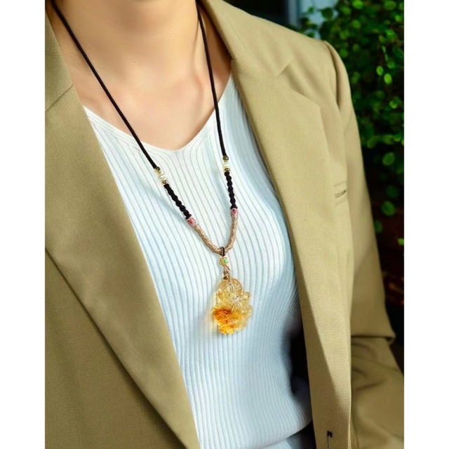 ⭐︎【天然】シトリン ネックレス 34.9g | www.jarussi.com.br