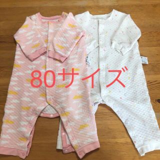 ユニクロ　ロンパース  パジャマ　80 セット(パジャマ)