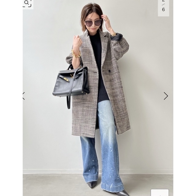 アパルトモン check w coat 美品 カバー有