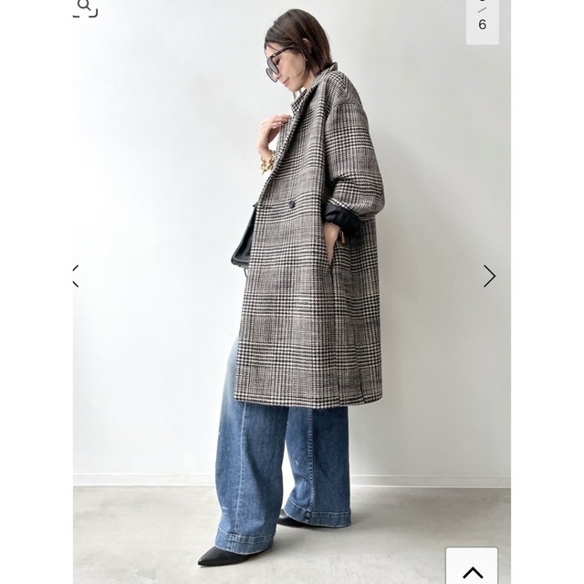 L'Appartement DEUXIEME CLASSE(アパルトモンドゥーズィエムクラス)の【L'Appartement 】Check W Coat レディースのジャケット/アウター(チェスターコート)の商品写真