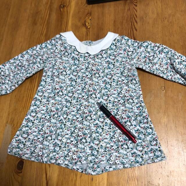 PETIT BATEAU(プチバトー)の穴あり　プチバトー　ワンピース　18month 81センチ キッズ/ベビー/マタニティのベビー服(~85cm)(ワンピース)の商品写真