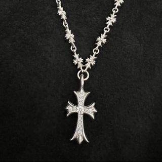 クロムハーツ(Chrome Hearts)の希少！国内在庫なし！クロムハーツ18KWG  ダイヤネックレス(ネックレス)