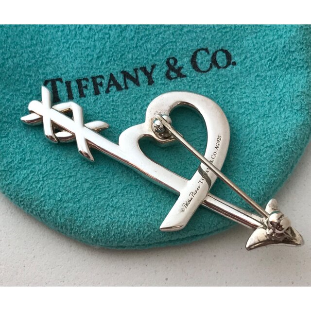 Tiffany ラビングハート&キス アロー ブローチ希少美品 | myglobaltax.com