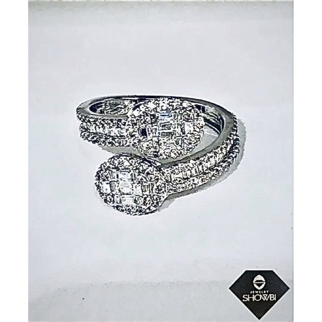 【新品】ダイヤモンドリング(K18WG） レディースのアクセサリー(リング(指輪))の商品写真