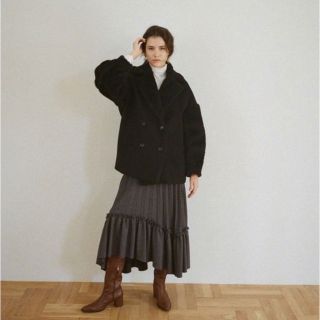 クラネ(CLANE)の【美品】CLANE ボアコート (ピーコート)