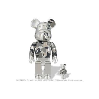 ベアブリック(BE@RBRICK)のBE@RBRICK BAPE CAMO SHARK SILVER 400%(その他)