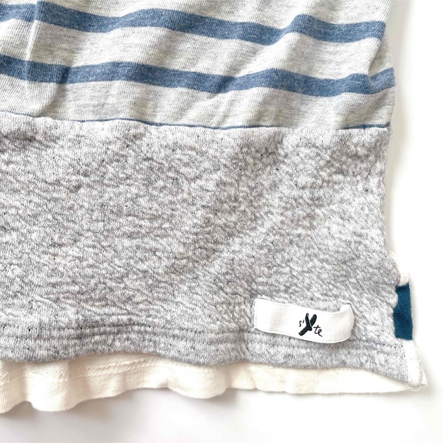 Yohji Yamamoto(ヨウジヤマモト)のヨウジヤマモト　コットン100% パッチワークカットソー　ゆったりロングTシャツ メンズのトップス(Tシャツ/カットソー(七分/長袖))の商品写真