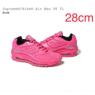 シュプリーム(Supreme)のNIKE Supreme AIRMAX 98 TL pink 28.0cm(スニーカー)