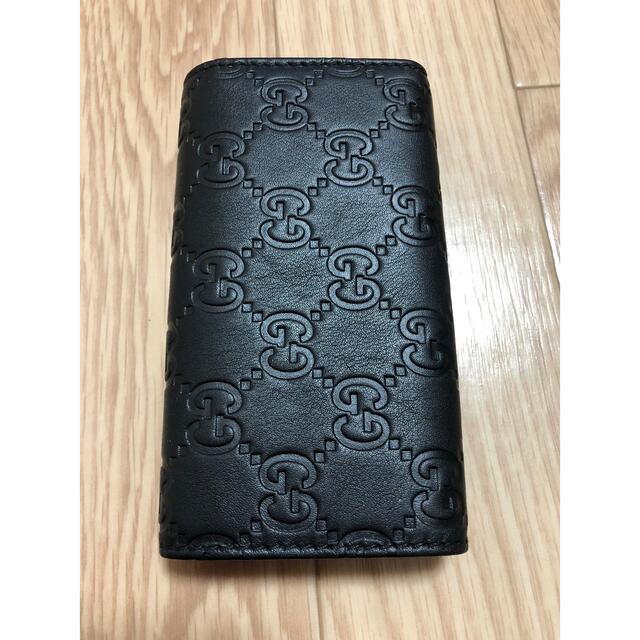 新品未使用 グッチ キーケース 黒 グッチシマレザー - キーケース