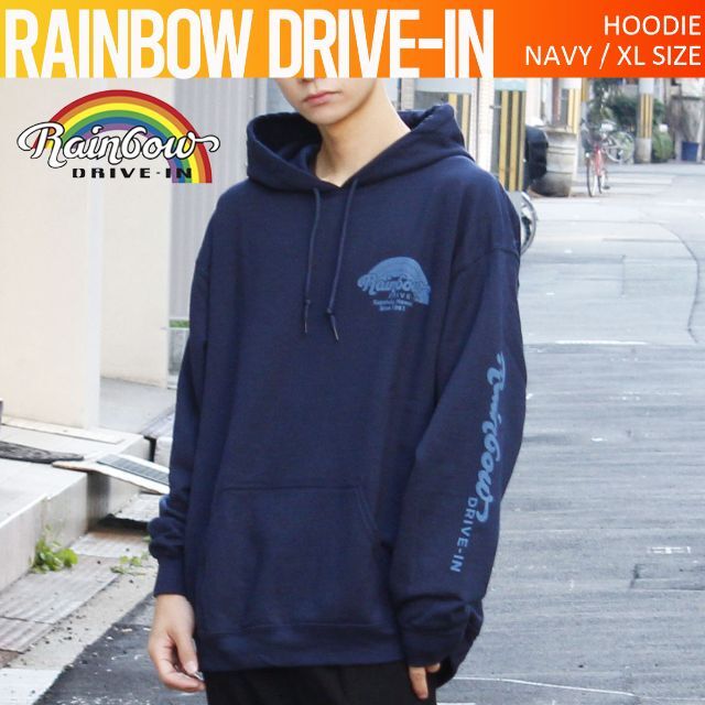 メンズRainbow drive in レインボードライブイン パーカー XL