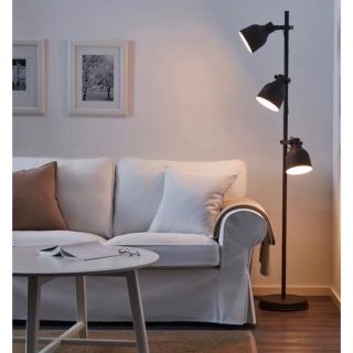 IKEA 間接照明 HEKTAR シーリングライト 3スポット ダークグレー IKEA フロアランプ 3スポット ホワイト 150 cm