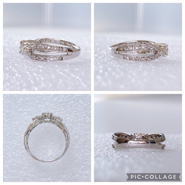 ★美品 Pt900 天然ダイヤモンド 0.73ct リング 4.8g 12号 6