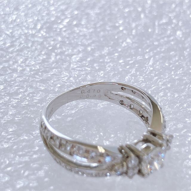 ★美品 Pt900 天然ダイヤモンド 0.73ct リング 4.8g 12号 レディースのアクセサリー(リング(指輪))の商品写真