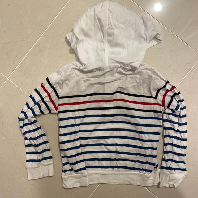 PETIT BATEAU(プチバトー)のpetitbateau ボーダー　マリン　パーカー　 キッズ/ベビー/マタニティのキッズ服男の子用(90cm~)(Tシャツ/カットソー)の商品写真