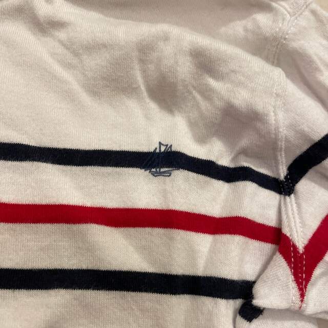 PETIT BATEAU(プチバトー)のpetitbateau ボーダー　マリン　パーカー　 キッズ/ベビー/マタニティのキッズ服男の子用(90cm~)(Tシャツ/カットソー)の商品写真