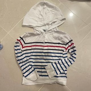 プチバトー(PETIT BATEAU)のpetitbateau ボーダー　マリン　パーカー　(Tシャツ/カットソー)