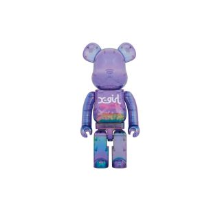 ベアブリック(BE@RBRICK)の BE@RBRICK X-girl CLEAR PURPLE 1000％(フィギュア)