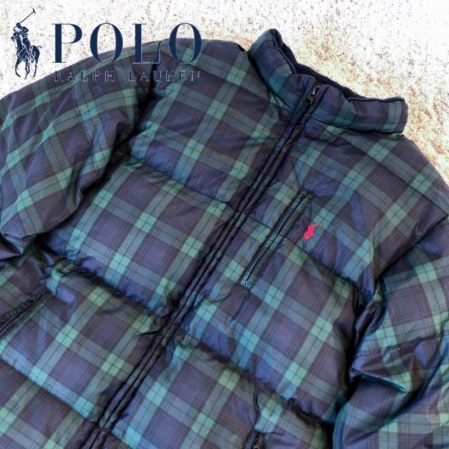 クーポン Ralph Lauren ポロ ラルフローレン チェック柄 ダウン