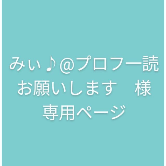 みぃ♪@プロフ一読お願いします 様 専用ページの通販 by あい's shop