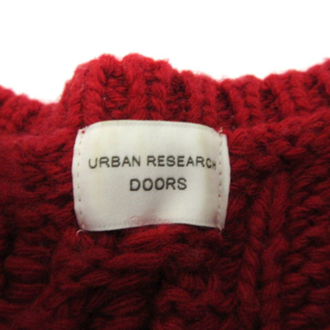 URBAN RESEARCH DOORS(アーバンリサーチドアーズ)のアーバンリサーチ ドアーズ ニット 長袖 ケーブル編み 厚手 レッド 赤 ONE レディースのトップス(ニット/セーター)の商品写真