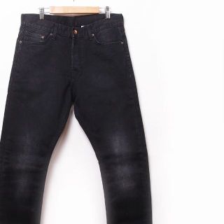 エイチアンドエム(H&M)のH&M &DENIM ストレッチ スリムテーパード ブラックデニム 30インチ(デニム/ジーンズ)