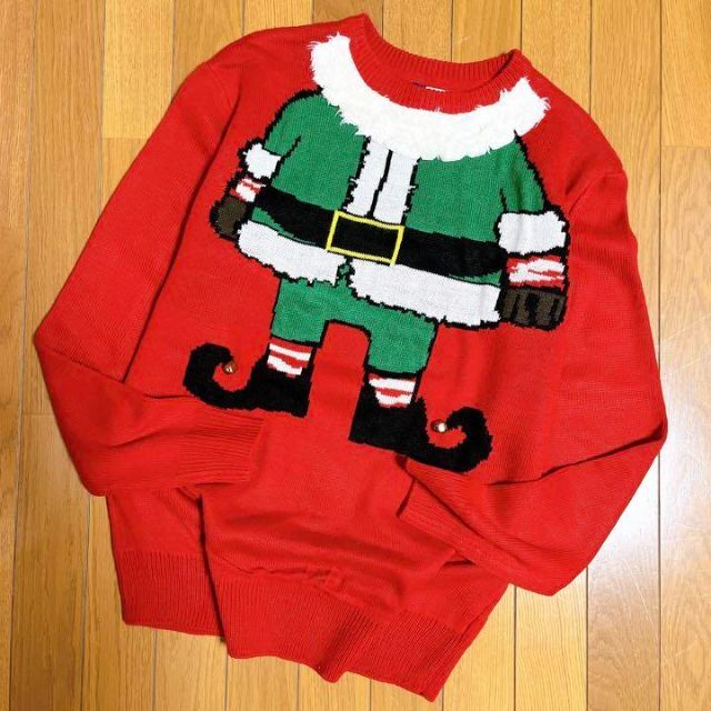 H&M(エイチアンドエム)のレア品　H&M　エイチアンドエム　クリスマス　サンタクロース　セーター　日本　S メンズのトップス(ニット/セーター)の商品写真