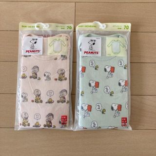 UNIQLO - ユニクロ スヌーピーボディースーツ長袖 2点セットの通販 by ...