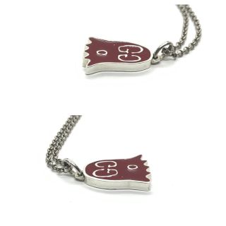 ☆美品☆GUCCI ゴースト ネックレス(レッド、シルバー925)-