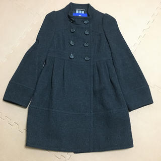 バーバリー(BURBERRY)のバーバリーブルーレーベル 黒フレアコート(ロングコート)