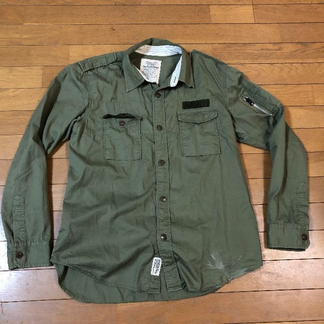 ALPHA INDUSTRIES(アルファインダストリーズ)のALPHA ミリタリーシャツ　サイズXL メンズのジャケット/アウター(ミリタリージャケット)の商品写真