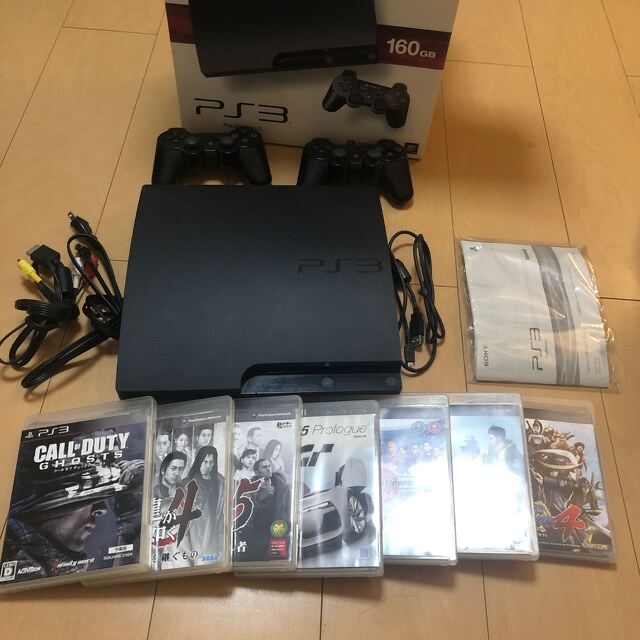 PlayStation3(プレイステーション3)のPlayStation3 160GB ソフト8セット エンタメ/ホビーのゲームソフト/ゲーム機本体(家庭用ゲーム機本体)の商品写真