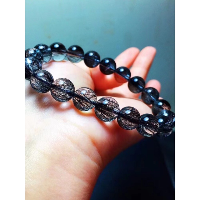 ⭐︎【天然】ブラックルチルクォーツ ブレスレット 10mm-