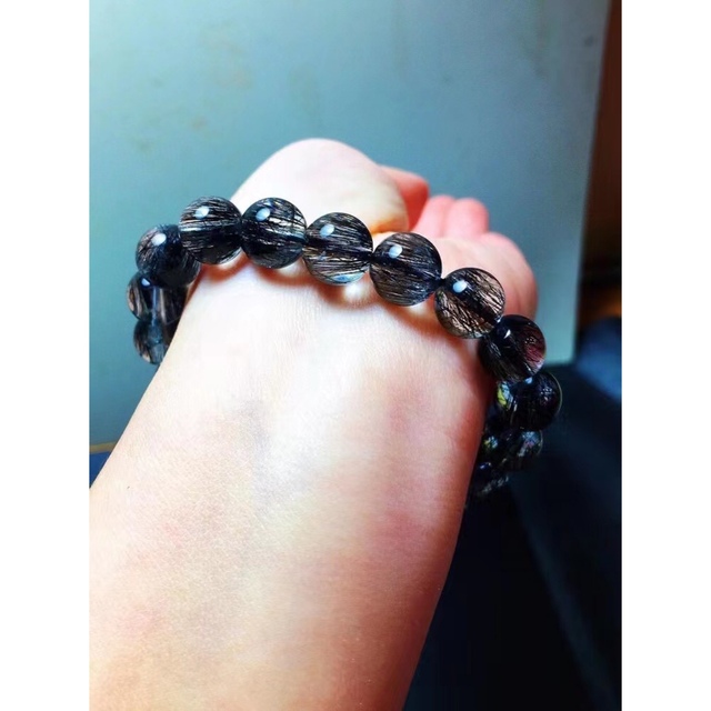 ⭐︎【天然】ブラックルチルクォーツ ブレスレット 10mm-