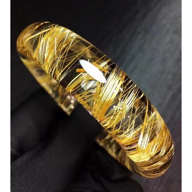 します ⭐︎ゴールドタイチンルチル バングル 43.4gの通販 by Rui