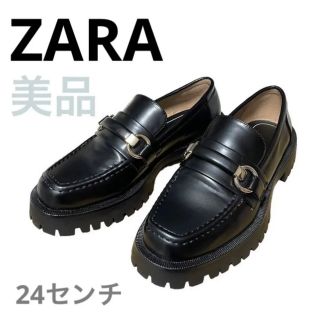 ザラ(ZARA)のさっちん様　ザラ　ローファー　厚底　トラックソール　37(ローファー/革靴)