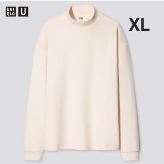 ユニクロ(UNIQLO)のモックネックプルオーバー ナチュラル 新品未使用 UNIQLO U サイズXL(Tシャツ/カットソー(七分/長袖))