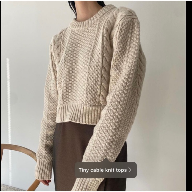 CLANE TINY CABLE KNIT TOPS アイボリー ケーブルニット | フリマアプリ ラクマ