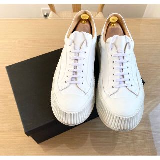 ジルサンダー(Jil Sander)の◻︎美品◻︎JIL SANDER プラットフォームスニーカー　ホワイト　43(スニーカー)