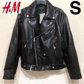 H&M - [美品]H＆M ダブルライダースジャケット Sの通販 by Camome 