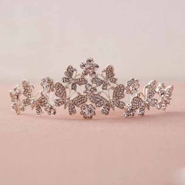 ティアラ ヘッドドレス 王冠 クリスタル 結婚式 ウェディング ジュエリー レディースのヘアアクセサリー(その他)の商品写真