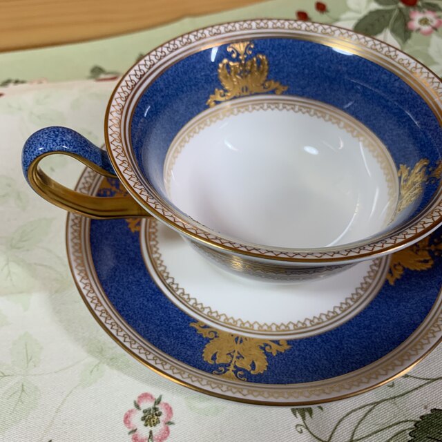 WEDGWOOD(ウェッジウッド)のウェッジウッド  コロンビア　パウダーブルー　スープカップ＆ソーサー　1客 インテリア/住まい/日用品のキッチン/食器(食器)の商品写真