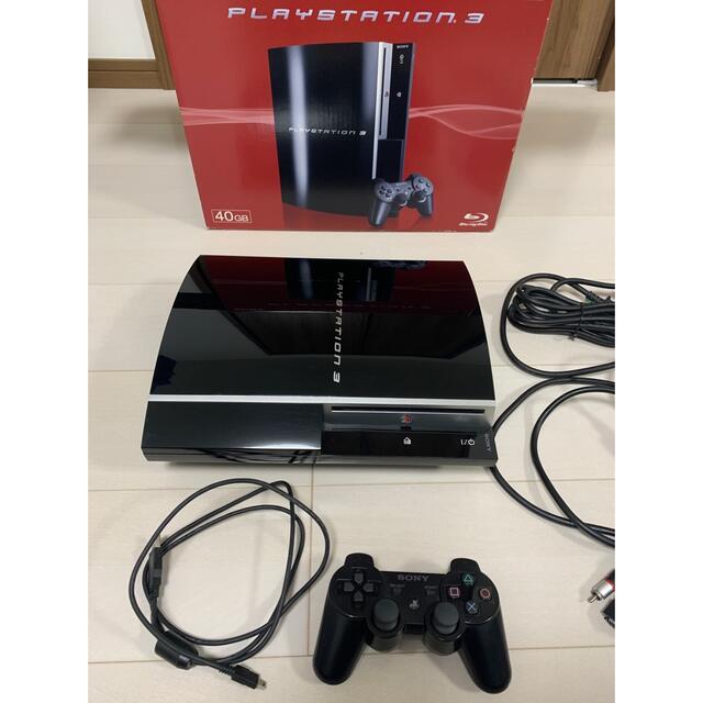 PlayStation3(プレイステーション3)のプレイステーション3   プレステ3  本体美品　　４０GB エンタメ/ホビーのゲームソフト/ゲーム機本体(家庭用ゲーム機本体)の商品写真