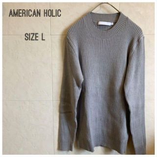 アメリカンホリック(AMERICAN HOLIC)のAMERICAN HOLIC グレー薄手ニット 春秋(ニット/セーター)